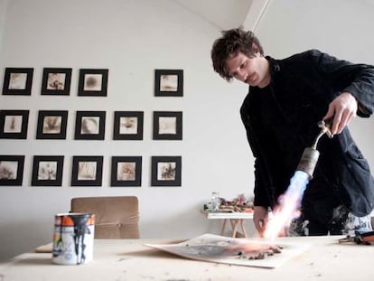 Xavier Gonzalez, en su estudio berlinés.