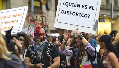 Manifestació contra la patologització de la transsexualitat el 2008