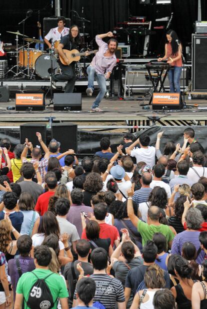 Bigott, durante su actuación en la segunda jornada del festival.