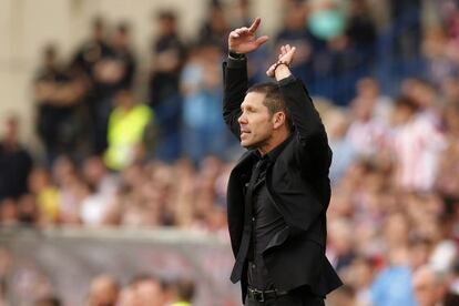 Simeone, durante el Atlético-Athletic disputado la semana pasada en el Calderón.