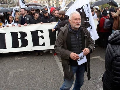 Charles Pieri participa en una manifestaci&oacute;n en la ciudad corsa de Ajaccio a principios de febrero.
 