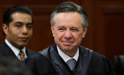 El ministro Medina Mora, en marzo de 2015.