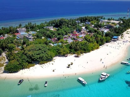 La isla de Fulidhoo (Maldivas).