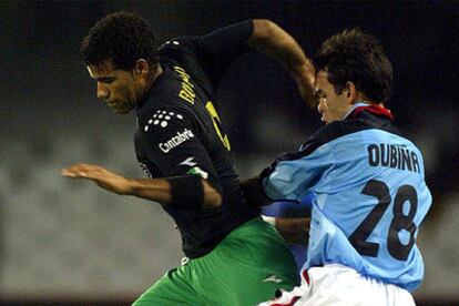 Oubiña con Bodipo en un Celta-Racing.