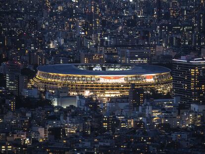 Panorámica exterior del  Estadio Nacional de Tokio, hace una semana.