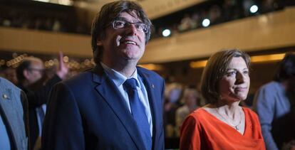 Carles Puigdemont y Carme Forcadell, este mayo.