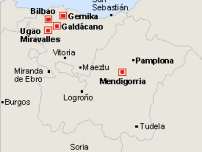 Lugar de las detenciones