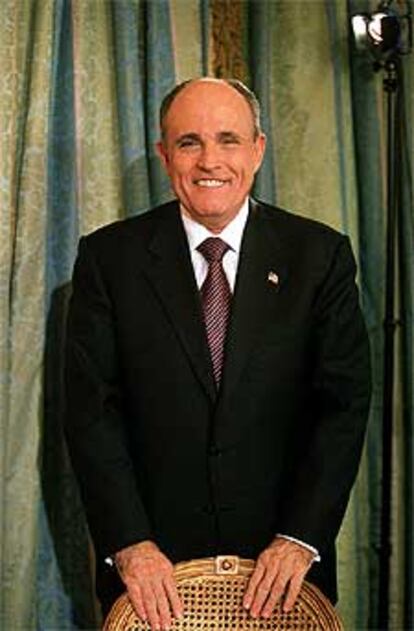 Rudolph Giuliani, ayer en un hotel de Madrid.