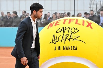 Alcaraz, el martes durante la presentación de su docuserie.