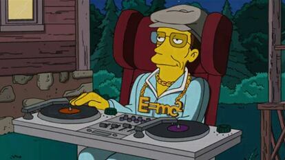 La versi&oacute;n animada del f&iacute;sico Stephen Hawking en la serie Los Simpson.