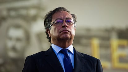 presidente colombiano, Gustavo Petro, en una foto de agosto de 20222 en la toma de posesión del ministro de Defensa, Iván Velásquez.