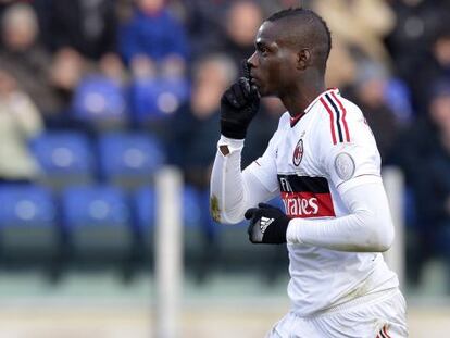 Mario Balotelli, durante un partido con el Milan.