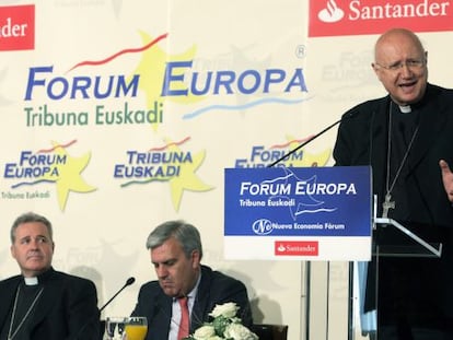 Claudio Celli interviene en Bilbao en el Forum Europa.