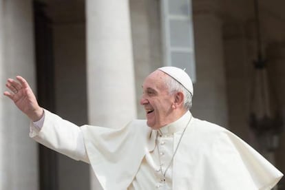 O Papa Francisco na &uacute;ltima quarta, no Vaticano.