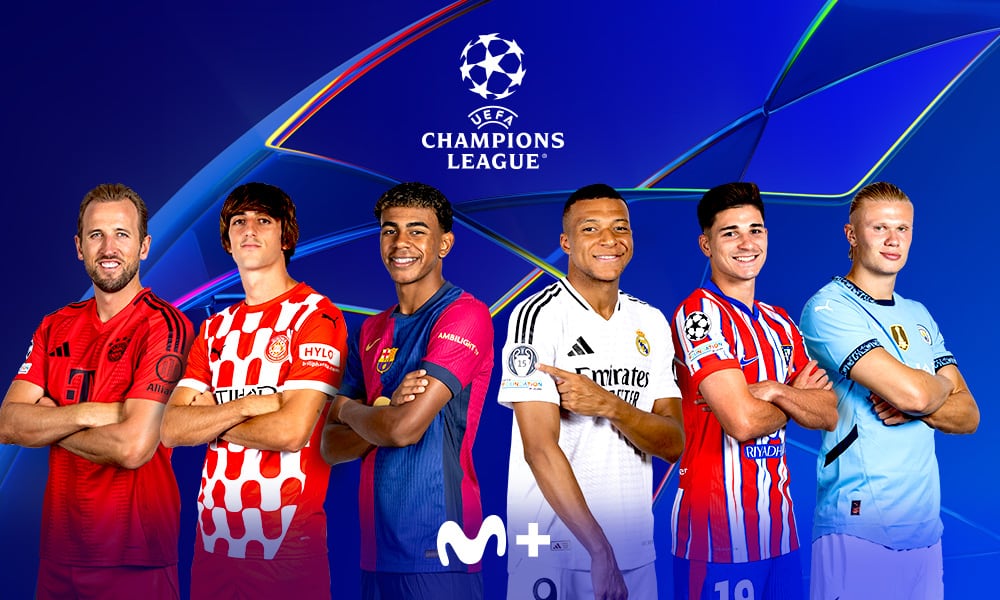 Imagen promocional de la Champions en League en Movistar Plus+.