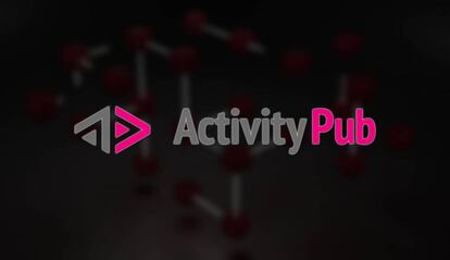 Logo de ActivityPub  con fondo