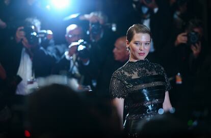 Léa Seydoux, antes de la gala de 'Crimes Of The Future'.