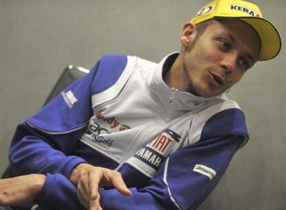 Valentino Rossi, en Valencia el pasado jueves.