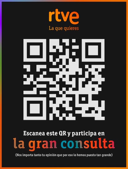 Código QR para acceder a la encuesta de 'La gran consulta' de RTVE.