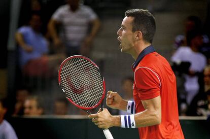 Roberto Bautista en su partido del viernes ante Ungur. 