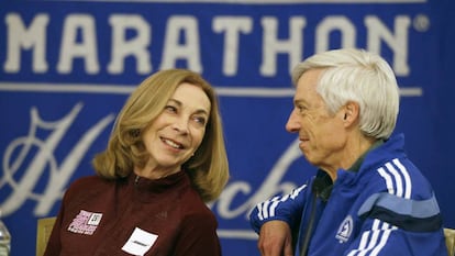 Kathrine Switzer com Ben Beach, em Boston.