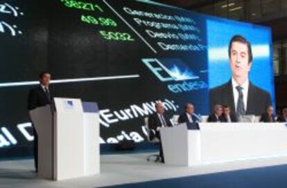 Borja Prado, presidente de Endesa, en la junta de accionistas de la compa&ntilde;&iacute;a celebrada en mayo de 2014. 