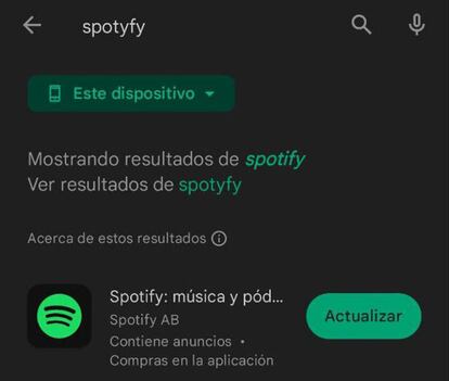 Spotify en Play Store