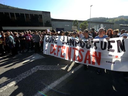Manifestación de trabajadores de Fagor en Mondragón el pasado día 18.
