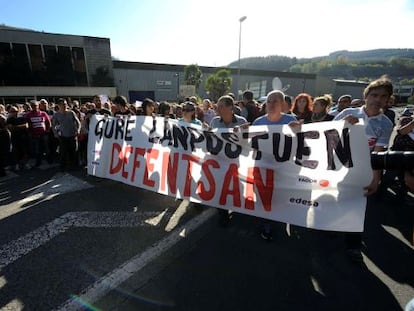 Manifestación de trabajadores de Fagor en Mondragón el pasado día 18.