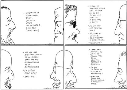 Los cara a cara entre dos personas, una fórmula que Máximo empleó para desarrollar razonamientos, en ocasiones demoledores.