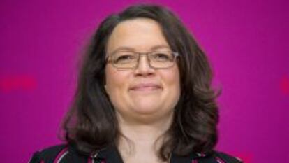 Andrea Nahles, nueva ministra de Trabajo de Alemania. 