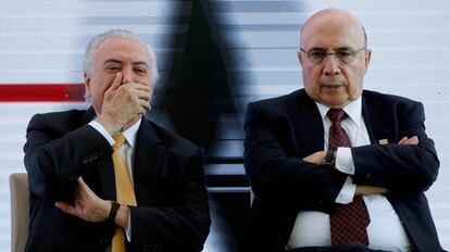 El presidente brasileño Michel Temer y el candidato de su partido a reemplazarle, en Brasilia