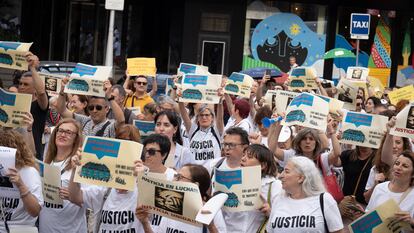 Manifestación de funcionarios de justicia en Barcelona el pasado 29 de junio.