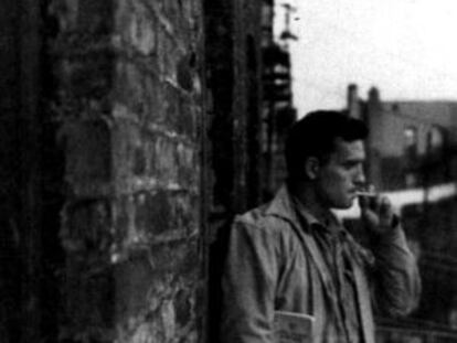 Jack Kerouac, en el hotel Chelsea de Nueva York.