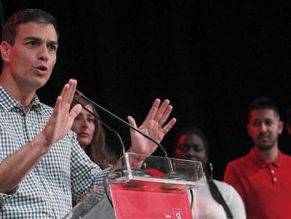 El precandidato a la Secretar&iacute;a General del PSOE Pedro S&aacute;nchez.