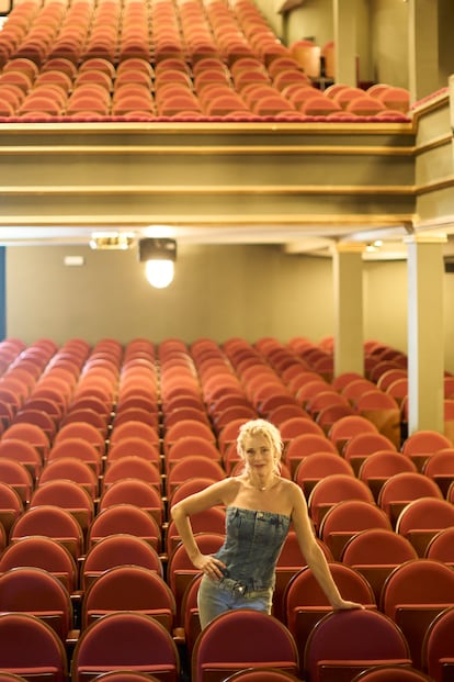 La actriz, en el patio de butacas del Teatro La Latina, en el centro de Madrid.