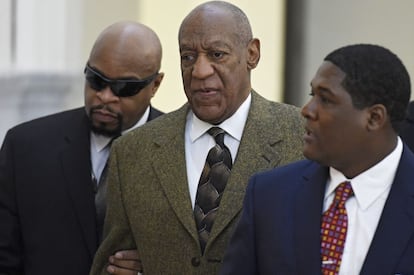 El c&oacute;mico Bill Cosby a su llegada a la corte de Pennsylvania.