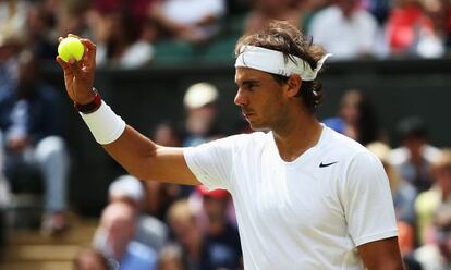 Rafael Nadal, en un instante de su partido ante Lukas Rosol.