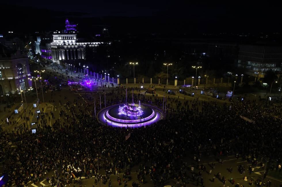 La Plaza de Cibeles, este martes.