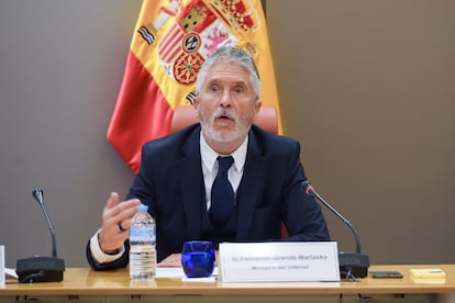 El ministro del Interior, Fernando Grande-Marlaska, en la presentación del balance de siniestralidad vial del verano el 5 de septiembre de 2024.