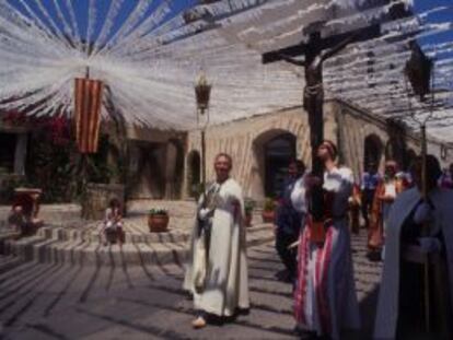 Foto de archivo de la procesión trienal del Sant Crist en Alcúdia (Mallorca)