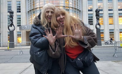 Shirley y Andrea Shepard, madre e hija, dibujantes en el juicio de 'El Chapo'.