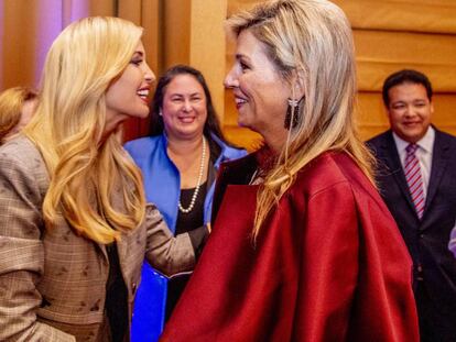 Ivanka Trump y la reina Máxima de Holanda en el encuentro Women Entrepreneurs FInance Initiative, en Nueva York, el pasado martes.
