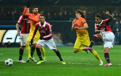 Boateng marca el primer gol del Milan en la ida.