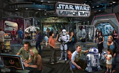 Los dos parques temáticos contarán desde finales de este año con la atracción 'Star Wars Launch Bay'
