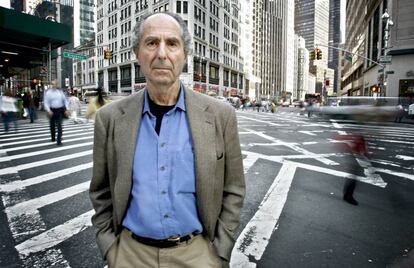 Philip Roth fotografiado en Nueva York.