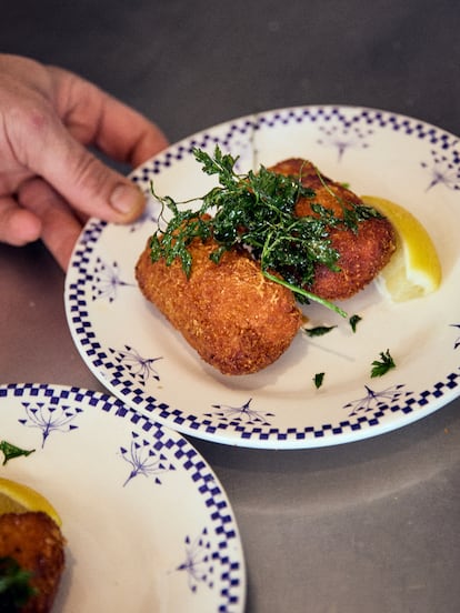 Las deliciosas croquetas de gamba del restaurante Belle de Jour, en Ostende, regentado por el cocinero Jeremy Levecke.