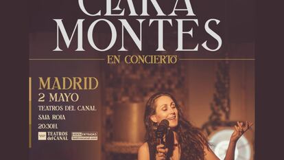 Cartel oficial del concierto de Clara Montes en los Teatros del Canal