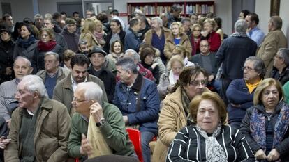 Militantes en la agrupaci&oacute;n socialista de Parla.