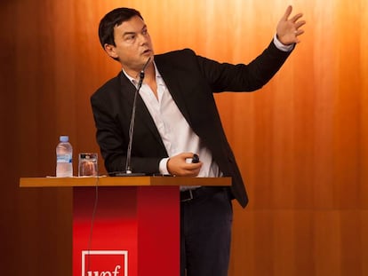 Thomas Piketty impartió la 25a Lección de Economía en la Universidad Pompeu Fabra en octubre del 2014
